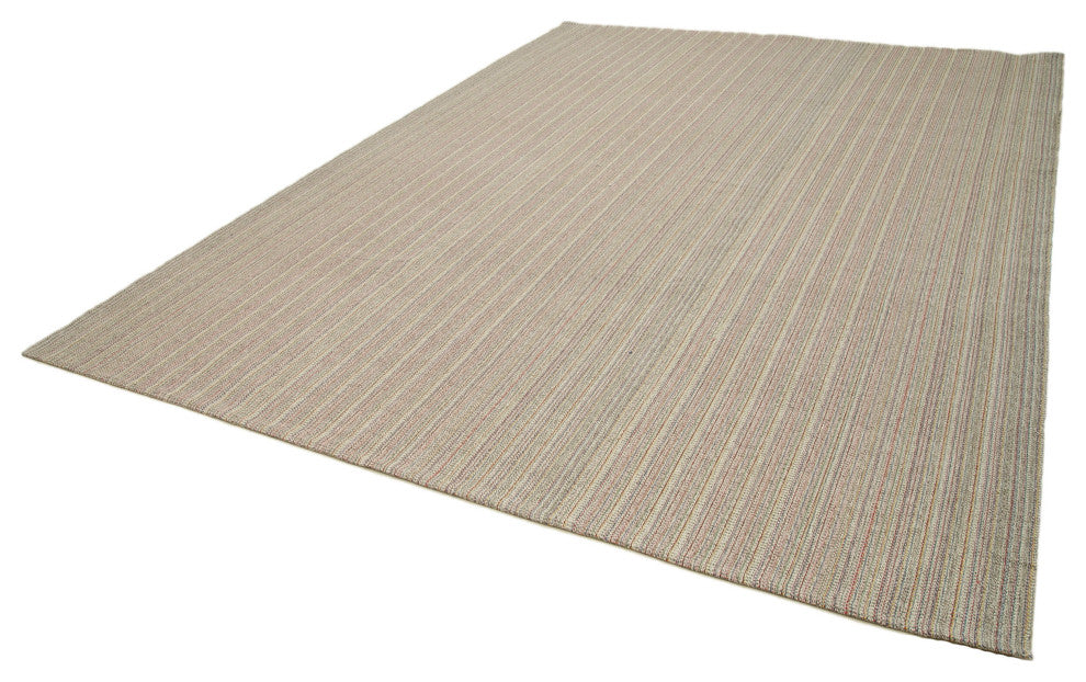 Rug N Carpet - Handmade Turkish 9' 5'' x 12' 5'' Flatweave Wool Kilim Rug