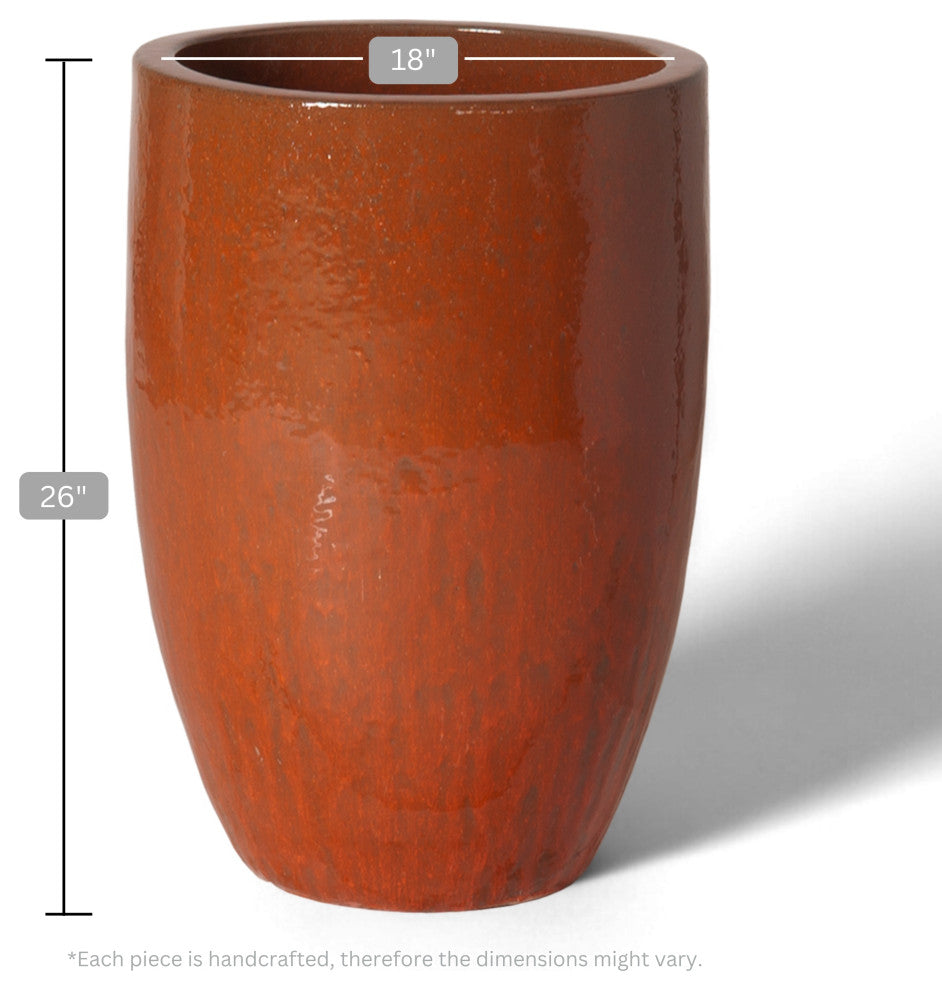 Tall Planter, Paprika 18X26"H