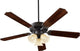 Capri Amber 3-Light Uni Ceiling Fan, Old World
