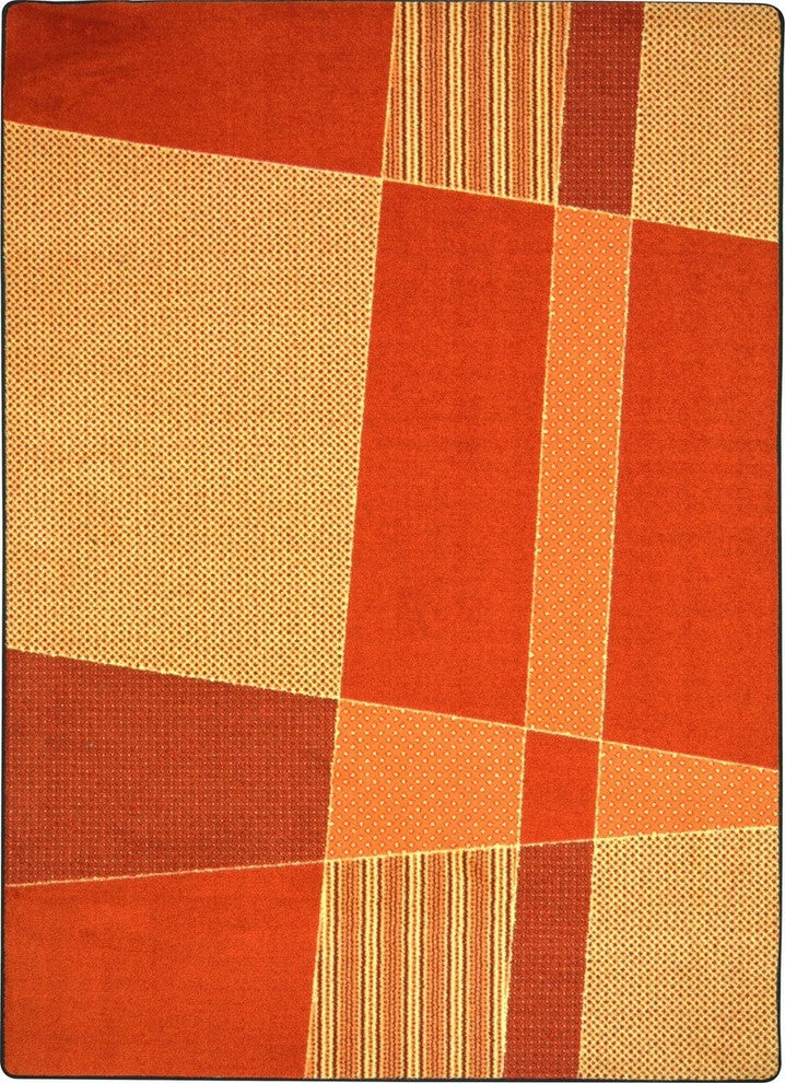 Kid Essentials Rug, Spazz, Orange, 5'4"x7'8"