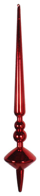Vickerman M183303S 12" Red Shiny Cupola Finial Ornament, Pack of 3