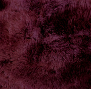 Milan Shearling Single Sheepskin Rug 2'x3', Logan Berry
