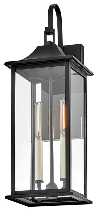 Lark 81594 Nolan 2 Light 22" Tall Outdoor Wall Sconce - Black