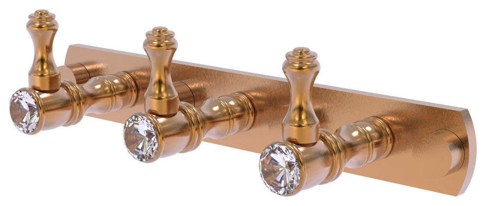 Carolina Crystal 3 Position Tie and Belt Rack, Brushed Bronze