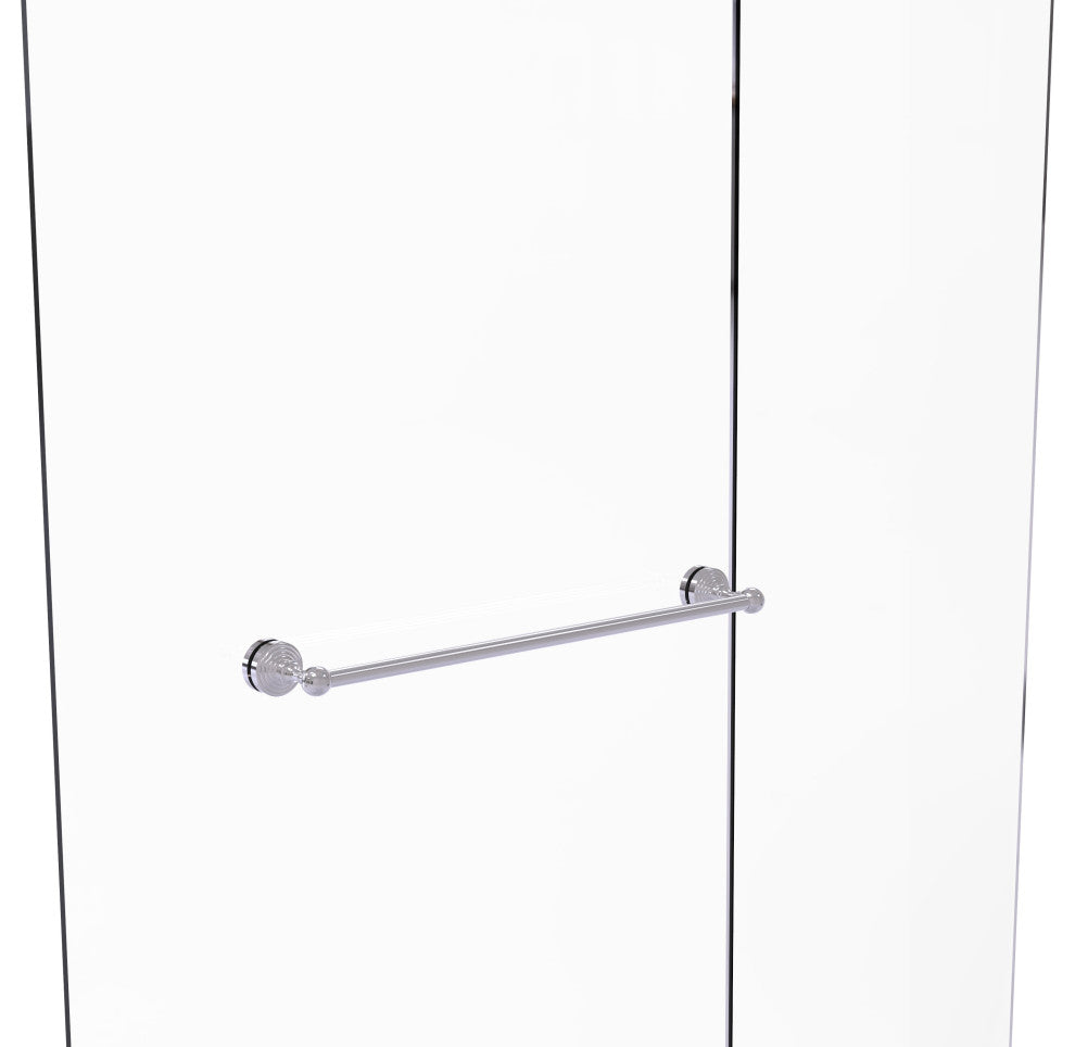 Waverly Place 24" Shower Door Towel Bar, Polished Chrome