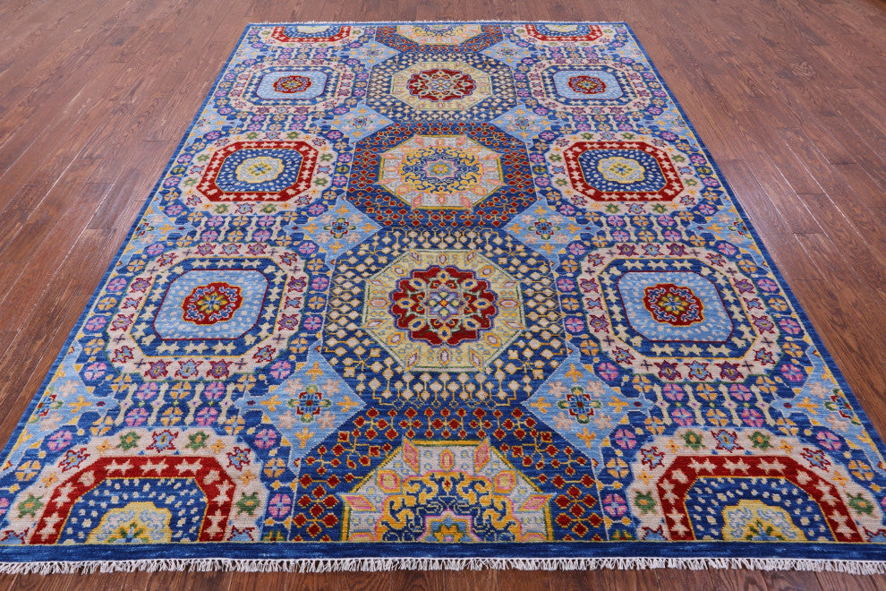 Handmade Mamluk Wool Rug 8' 2" X 10' 5" - Q15394