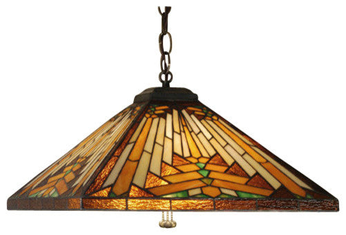 Meyda Lighting 17"Sq NUEVO Mission Pendant