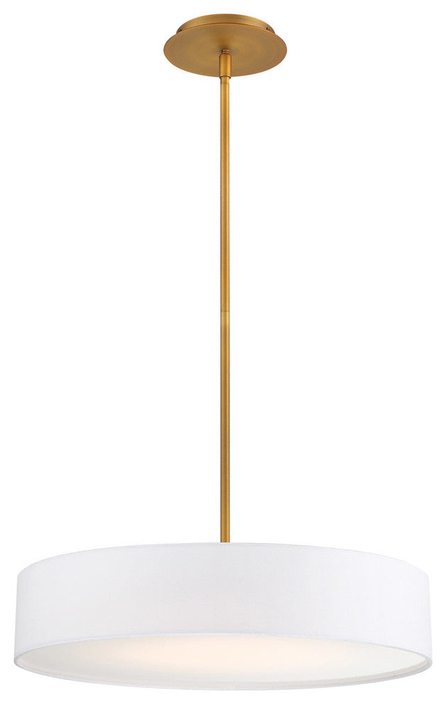 Manhattan 20" LED Pendant 2700K, Aged Brass