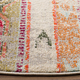 Safavieh Monaco Collection MNC222 Rug, Light Grey/Multi, 4' Round