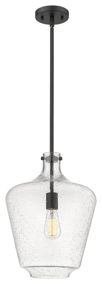 Innovations Lighting 493-1S-BK-G504-12-LED Lowell 1 Light 12" Mini Pendant