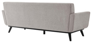 Engage Herringbone Fabric Sofa, Light Gray