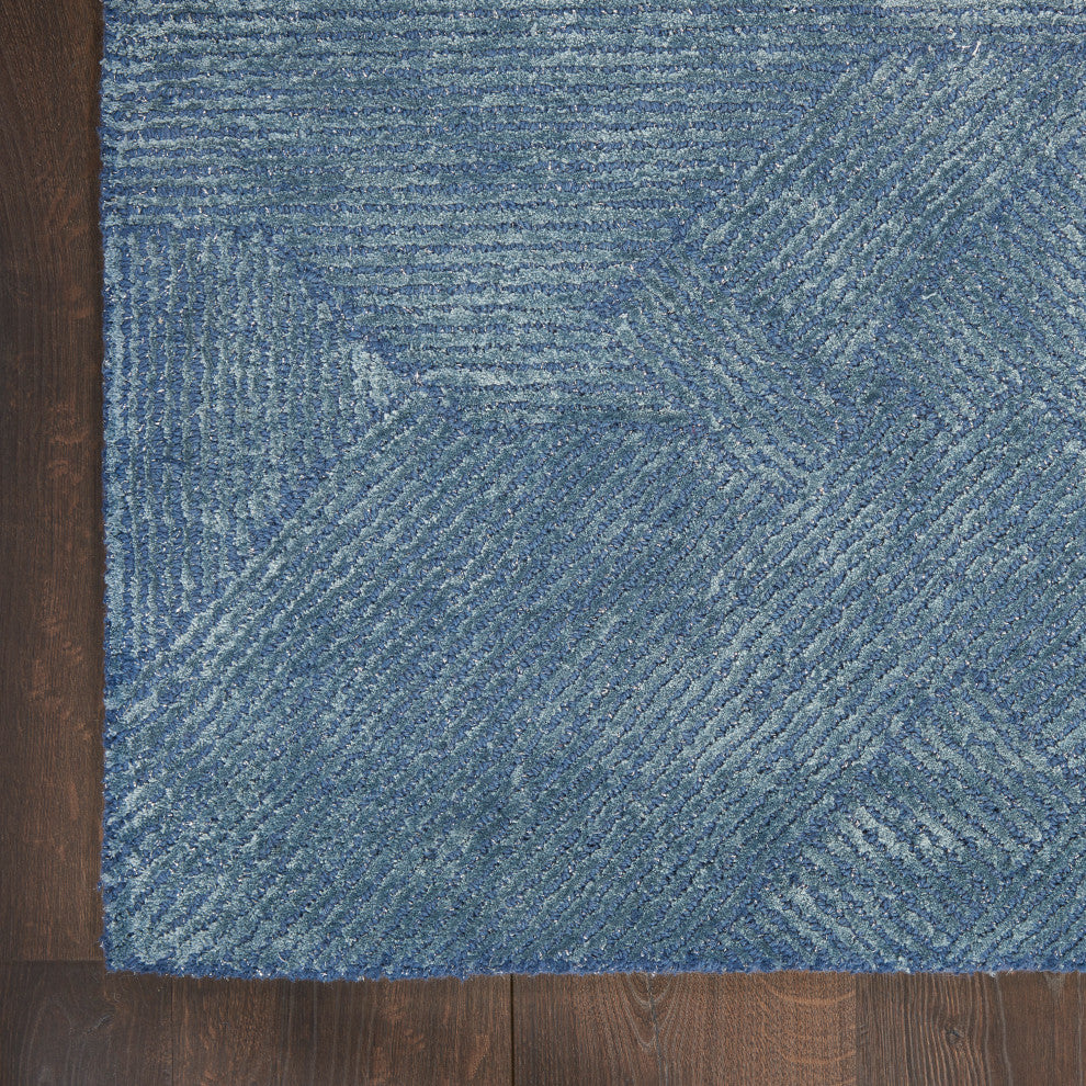 Michael Amini Ma30 Star 4' x 6' Blue Modern Indoor Area Rug