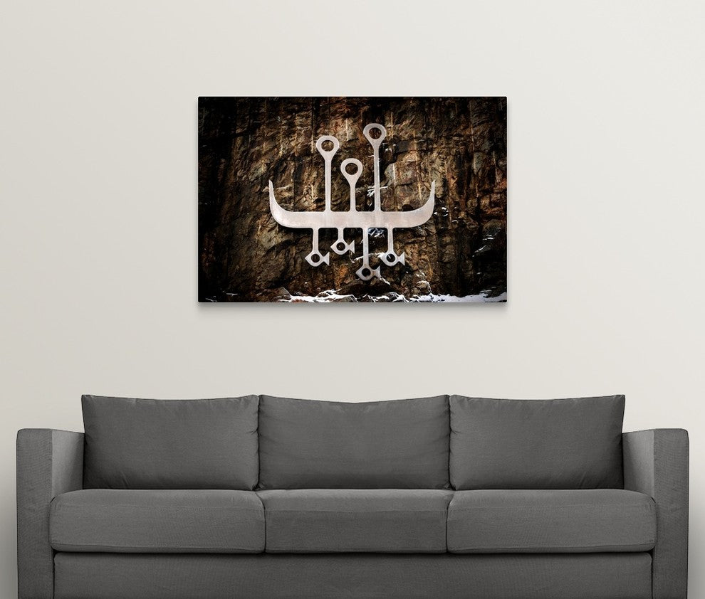 "Tribute To Vikings" Wrapped Canvas Art Print, 48"x32"x1.5"