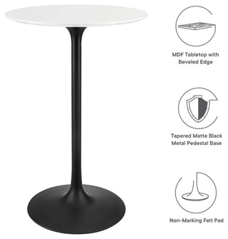 Lippa 28" Round Wood Bar Table