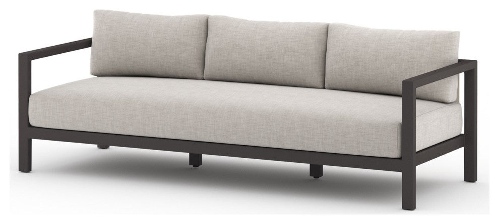 Sonoma Outdoor Sofa-88"-Bronze/Stone Gry