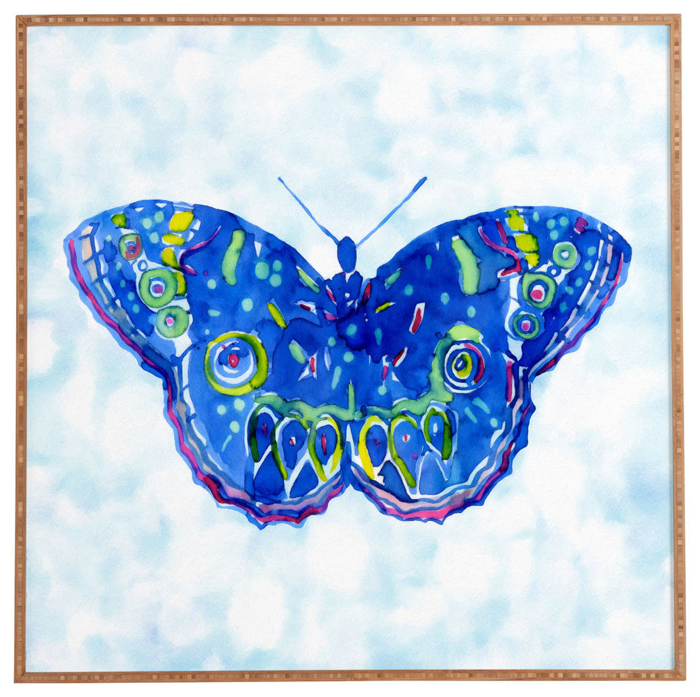 Deny Designs Cayenablanca Watercolour Butterfly Framed Wall Art