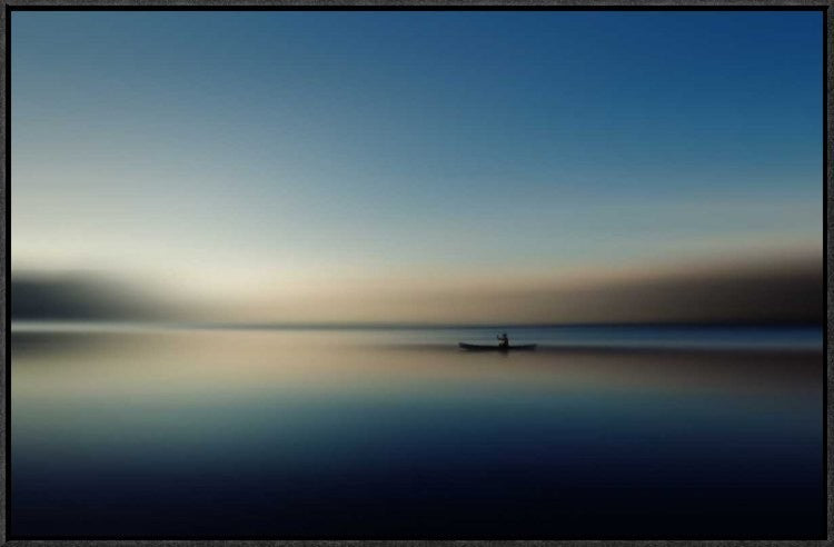 "Alone In Somewhere" Framed Canvas Giclee by Cie Shin, 31x20"