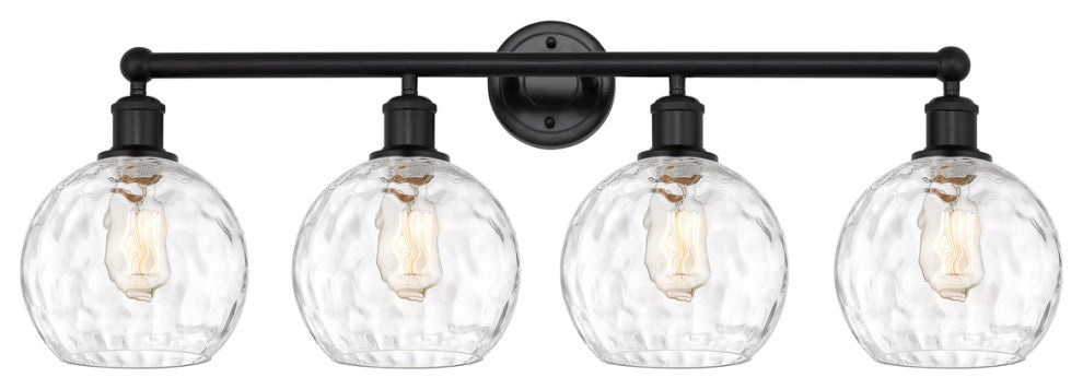 Athens Water Glass 4 35" Bath Vanity-Light Matte Black
