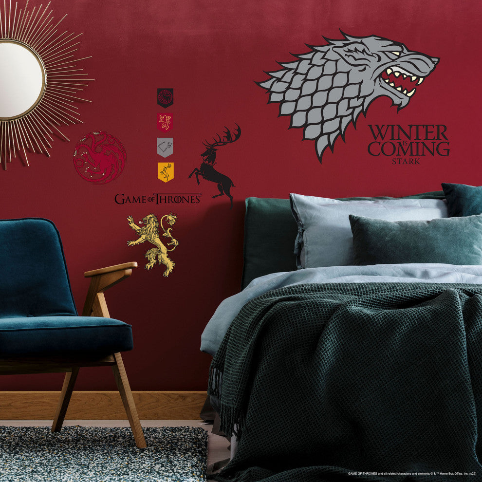 Game Of Thrones Winter Is Coming Stark Giant Peel and Stick Wall Decals