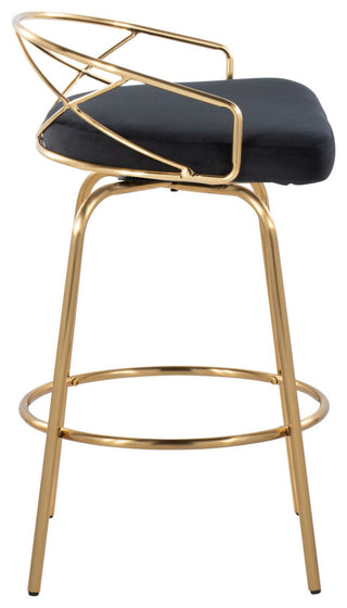 Charlotte Glam 26" Fixed-Height Counter Stool, Set of 2