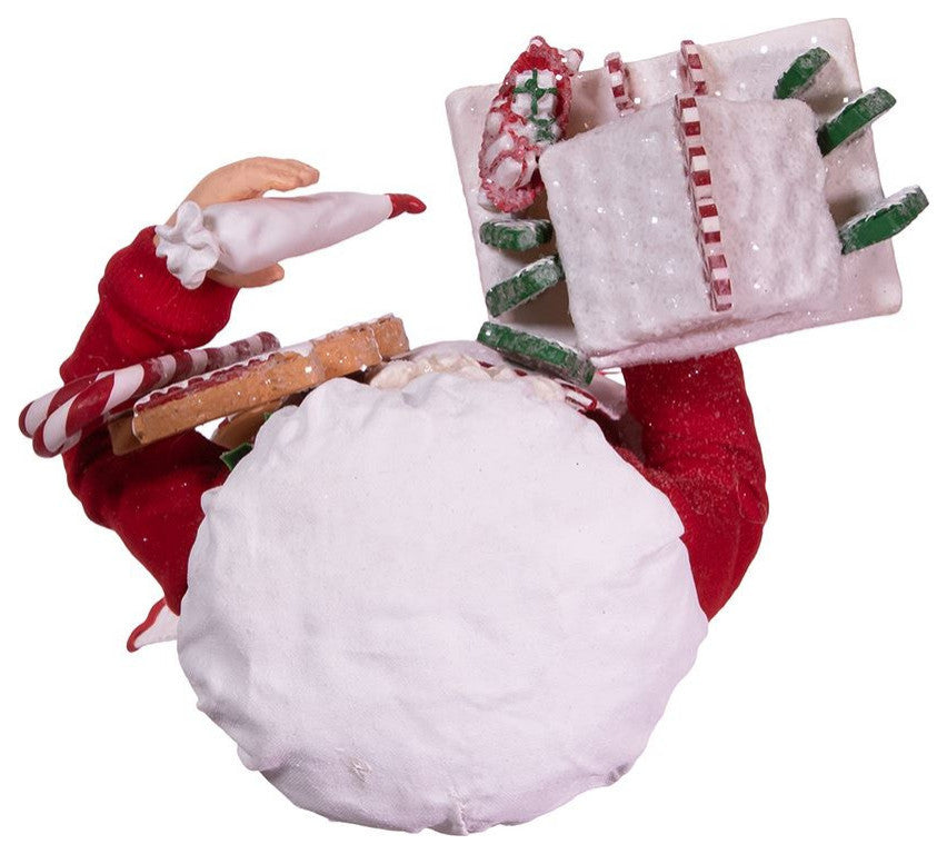 Kurt Adler 10.5" Fabrich Gingerbread Chef Santa