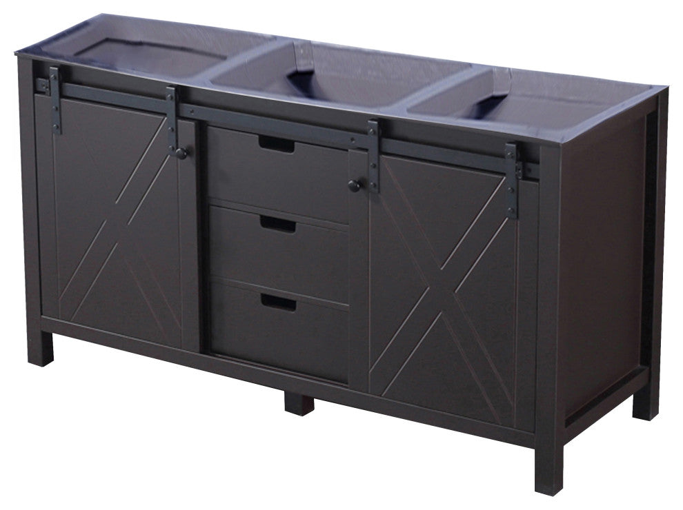 Marsyas 60" Brown Bathroom Bath Storage Vanity Cabinet Only