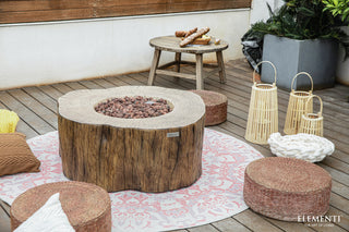 Manchester Redwood Concrete Natural Gas Fire Table by Elementi Fire