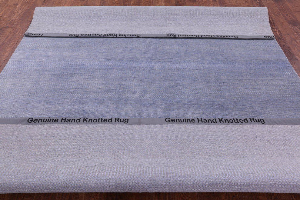 7' 11" X 10' 0" Savannah Grass Wool and Silk Hand-Knotted Rug Q11426