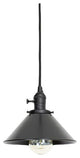 Canton 8"W Single Bulb, Satin Black Pendant Light
