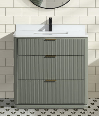 Ari Kitchen and Bath Aria 36" Freestanding Bathroom Vanity Sage