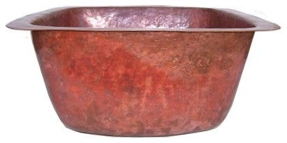Undermount Natural Hammered Copper Bar Sink