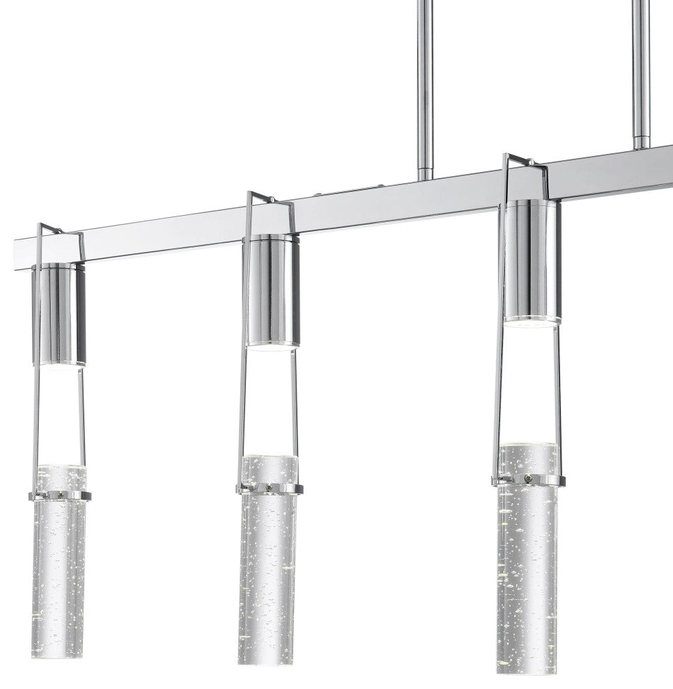 Harmony 5 Acrylic Dimmable LED Chandelier, Chrome, Smart Dimmer Included