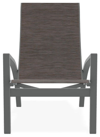 Kendall Sling Stackable Outdoor Lounge Chair, James/Graphite