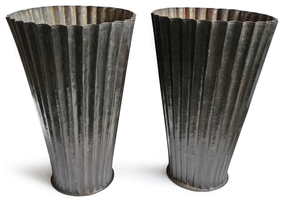 Consigned Bronze Fluted Planter