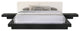 Modrest Tokyo Contemporary Black and White Platform Bed, Eastern King