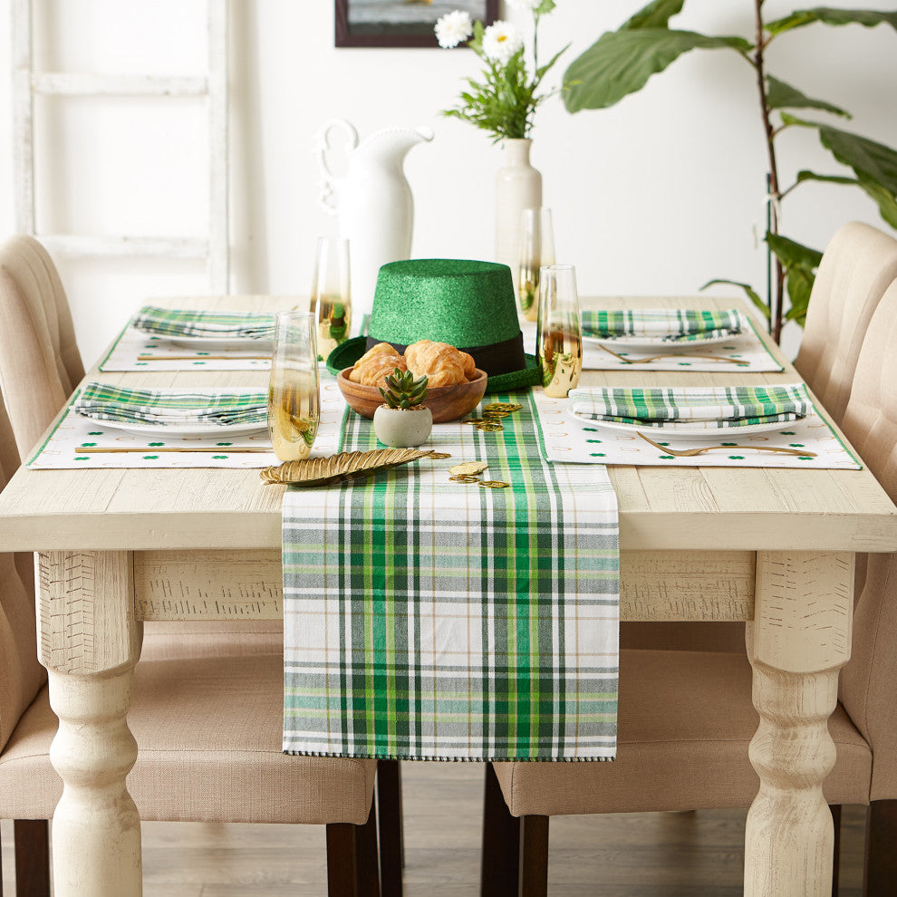 A Wee Bit O Luck Embroidered Table Runner 13x72