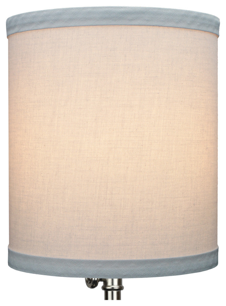 Fenchel Shades 6"x6"x7" Spider Attachment Drum Lamp Shade, Linen Shadow