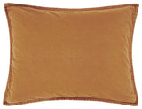 Stonewashed Cotton Canvas Pillow Sham, 21"x27", Terracotta, 1 Piece