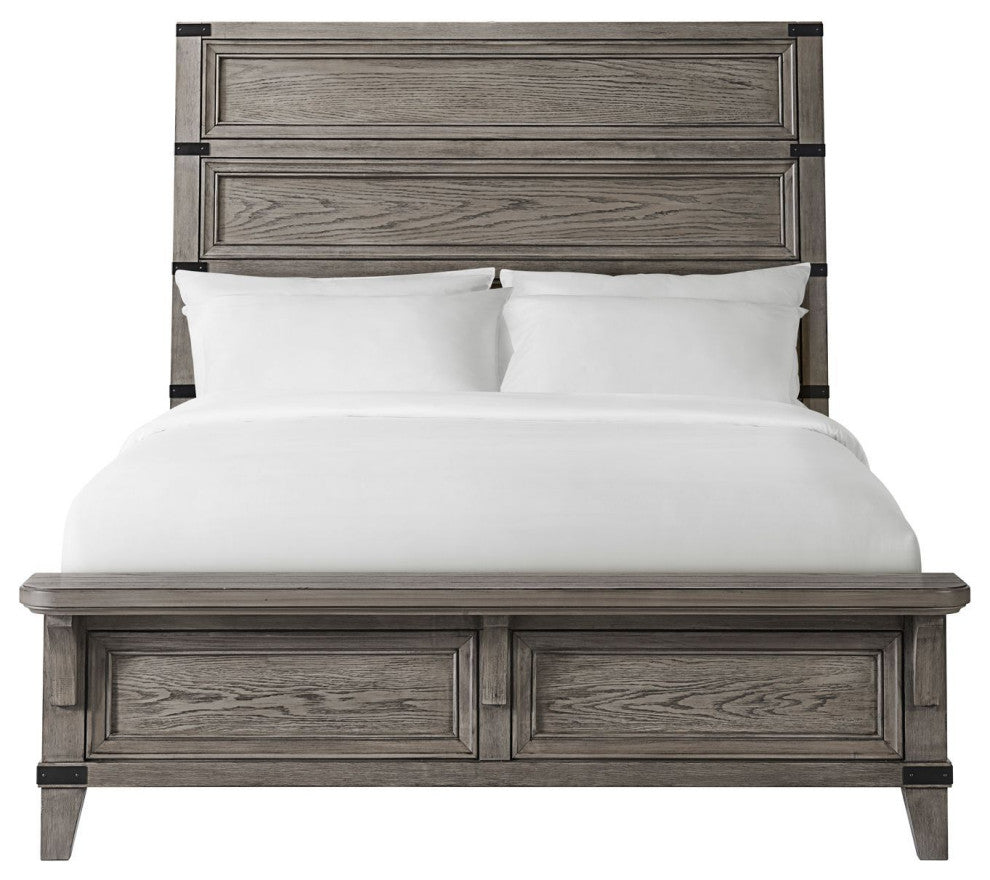 Forge Standard Bed With Bench Footboard, Queen