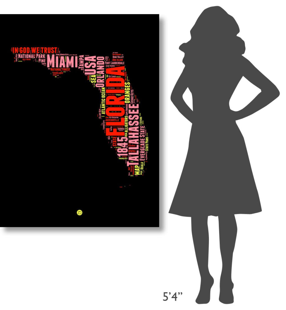 "Florida Word Cloud 1" Fine Art Print