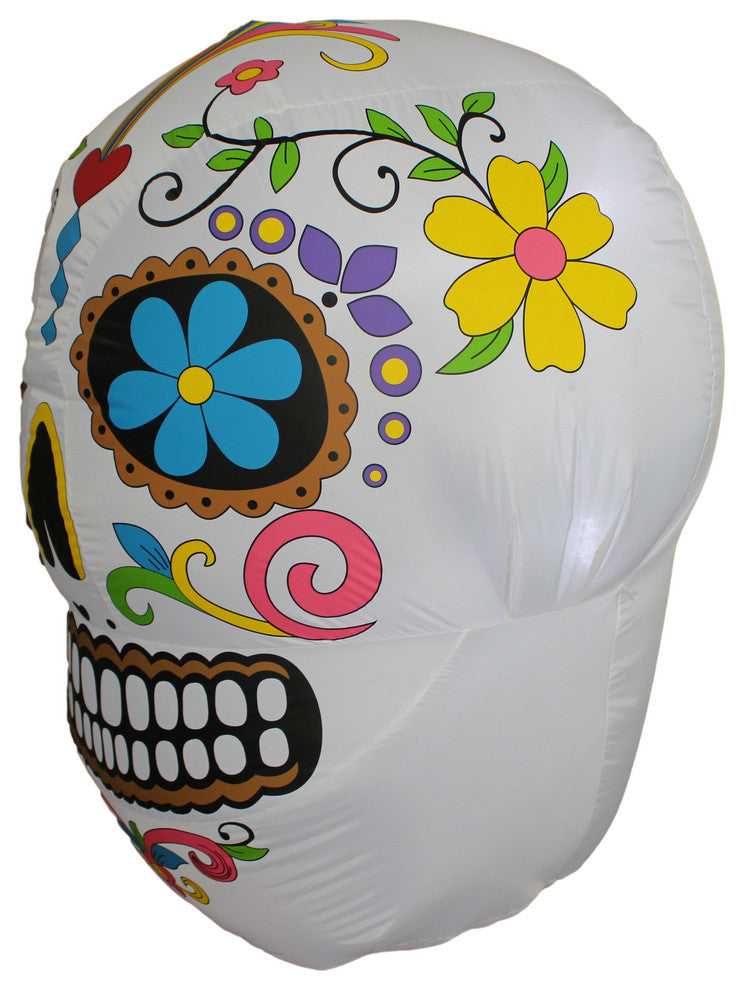 Colorful Skeleton Skull, 4'