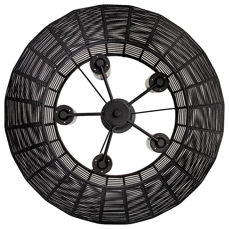 Hinkley Luca Medium Single Tier Chandelier, Black