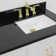 37" Single Vanity, White Finish With Black Galaxy