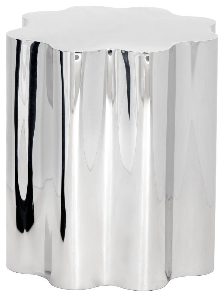 Dahlia Side Table, Stainless Steel