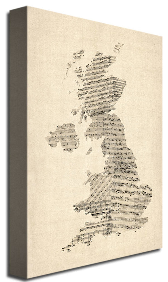 'UK Music Map' Canvas Art by Michael Tompsett