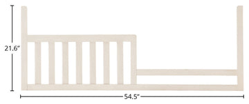 Westfield 55"W Wood Toddler Guard Rail, Brushed White