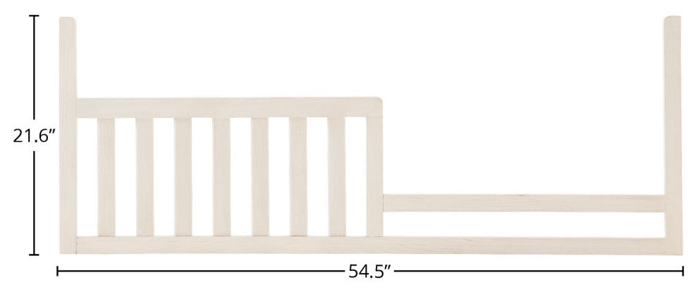Westfield 55"W Wood Toddler Guard Rail, Brushed White