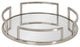 Gohana Decorative Metal Tray, Silver 16" Diameter
