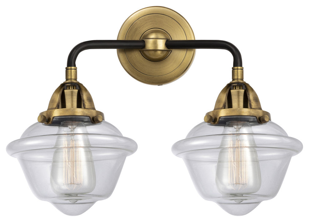288-2W-BAB-G532 2 Light 15.5" Bath Vanity Light, Black Antique Brass