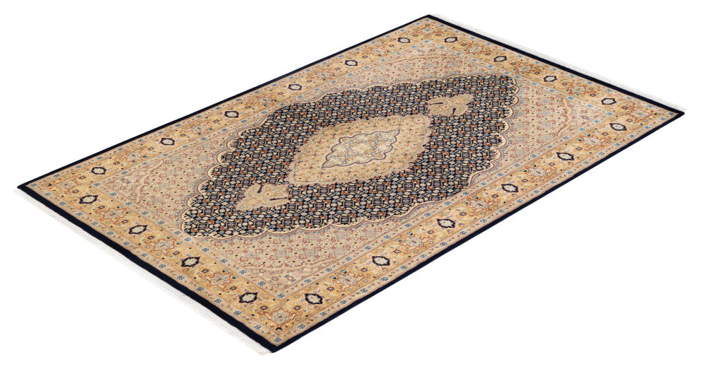 Mogul, One-of-a-Kind Hand-Knotted Area Rug Blue, 4' 7" x 7' 3"